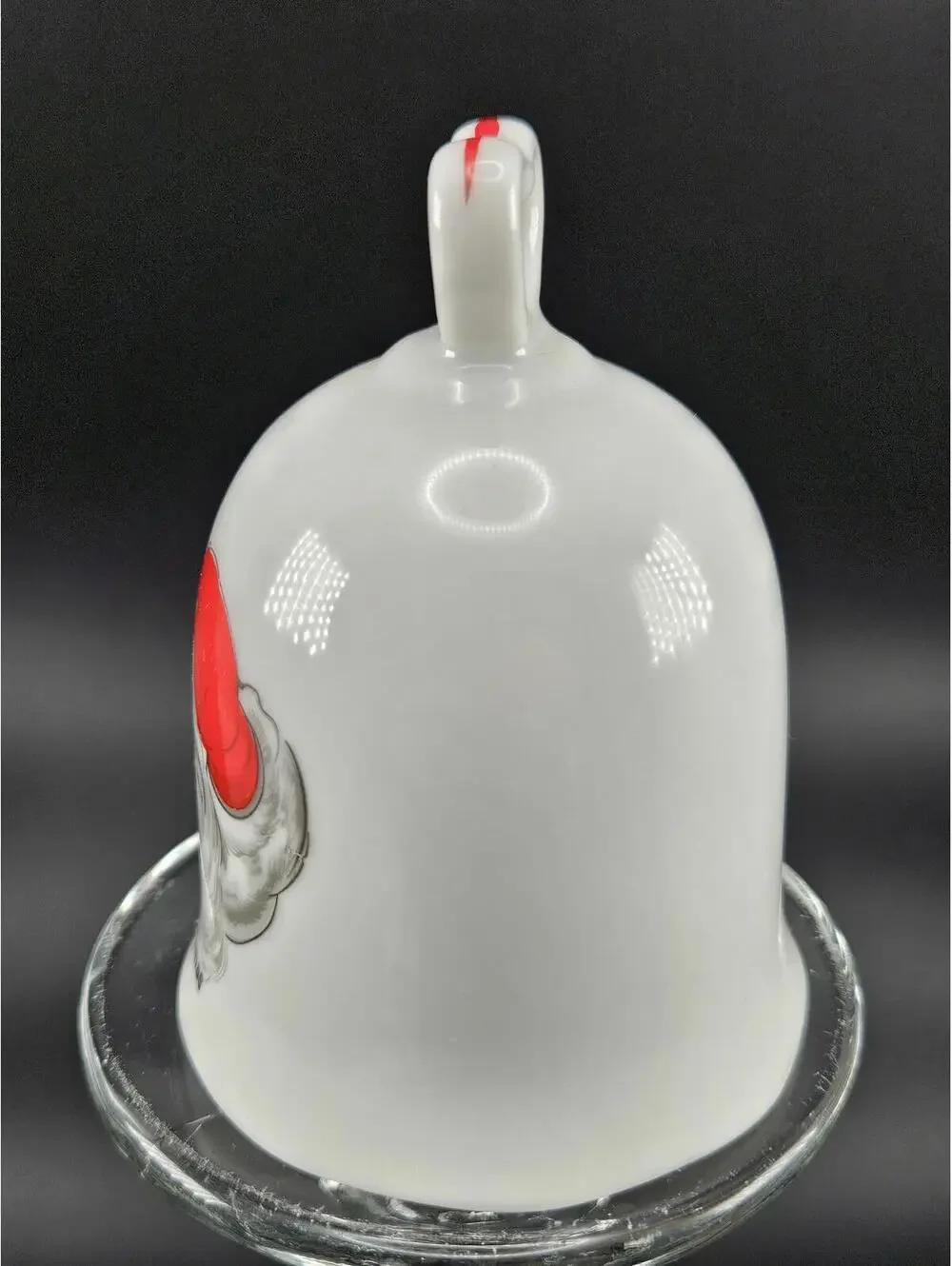 Japan Ceramic Christmas Bell Santa Claus with Heart Handle – 1950s Holiday Charm